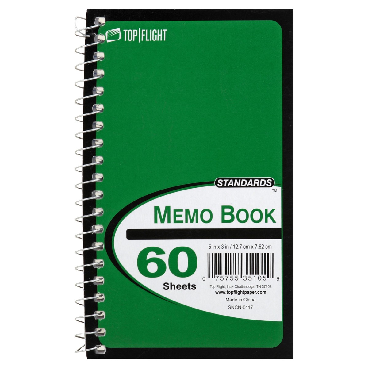 slide 5 of 5, Top Flight Memo Book, Side Wire, 60 ct