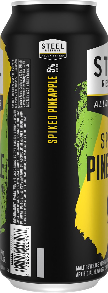 slide 2 of 8, Steel Reserve Alloy Series Spiked Pineapple Malt Beverage 24 fl oz, 24 fl oz