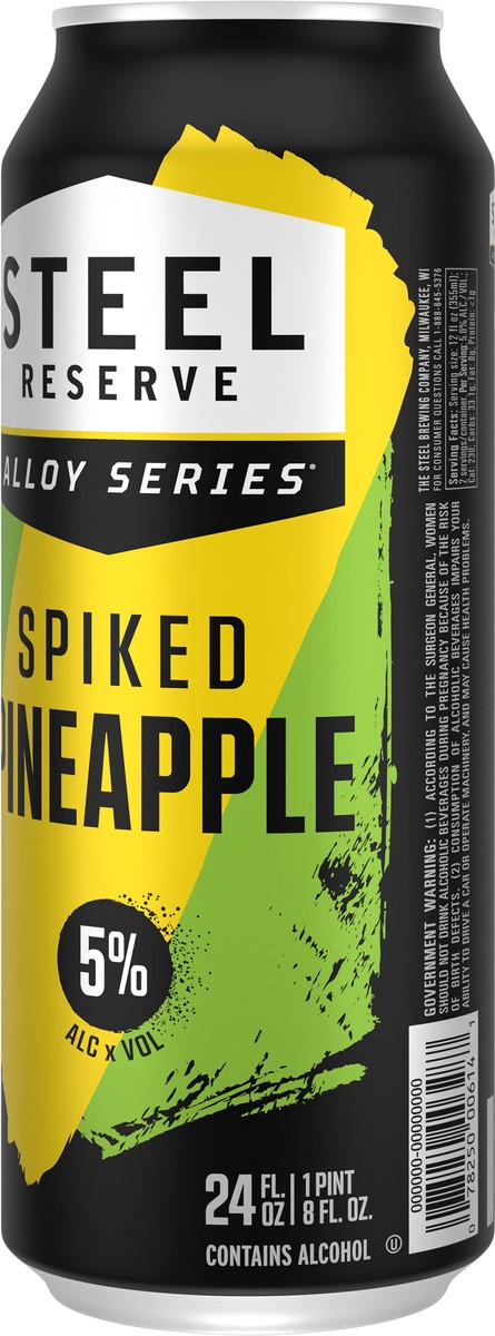 slide 4 of 8, Steel Reserve Alloy Series Spiked Pineapple Malt Beverage 24 fl oz, 24 fl oz