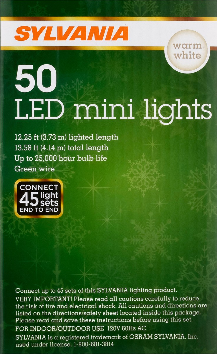 slide 6 of 10, Sylvania Warm White Indoor/Outdoor LED Lights Mini 50 ea, 50 ct
