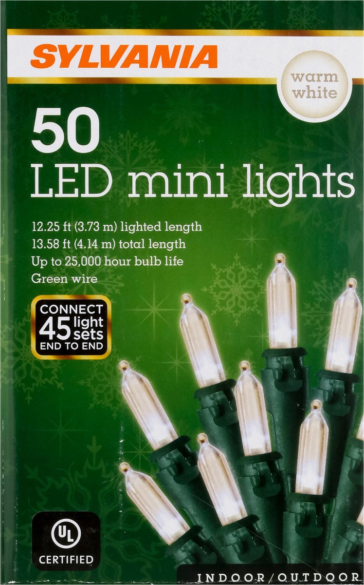 slide 10 of 10, Sylvania Warm White Indoor/Outdoor LED Lights Mini 50 ea, 50 ct