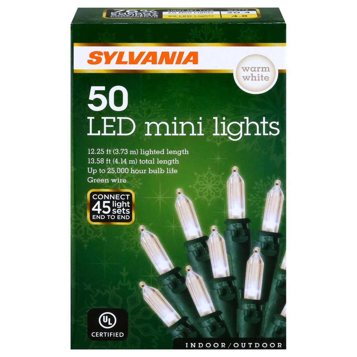 slide 1 of 10, Sylvania Warm White LED Mini Lights 50 Each, 50 ct