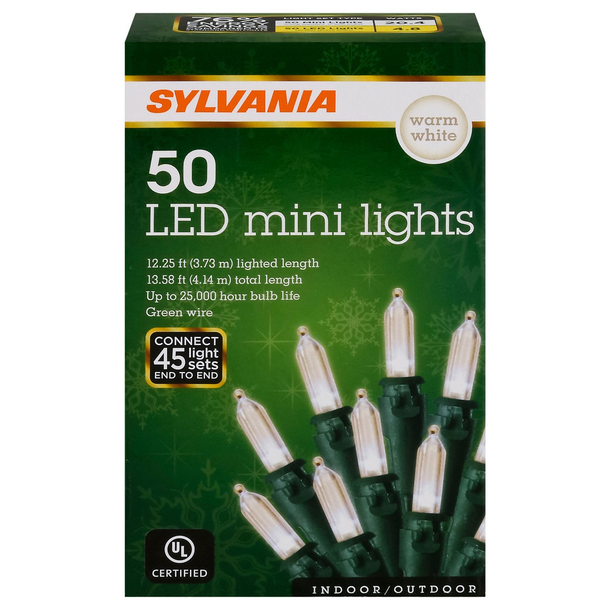 slide 1 of 10, Sylvania Warm White Indoor/Outdoor LED Lights Mini 50 ea, 50 ct