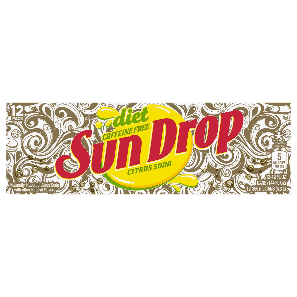 slide 1 of 5, Sun Drop Caffeine Free Diet Sun Drop Citrus Soda- 12 ct, 12 ct