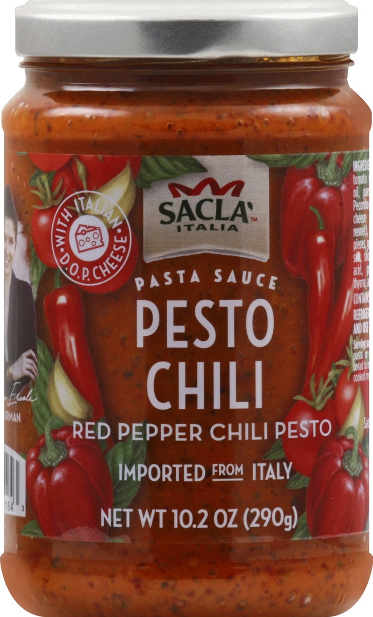 slide 2 of 2, Salclá Sacla Pesto Chili Pasta Sauce, 10.23 oz