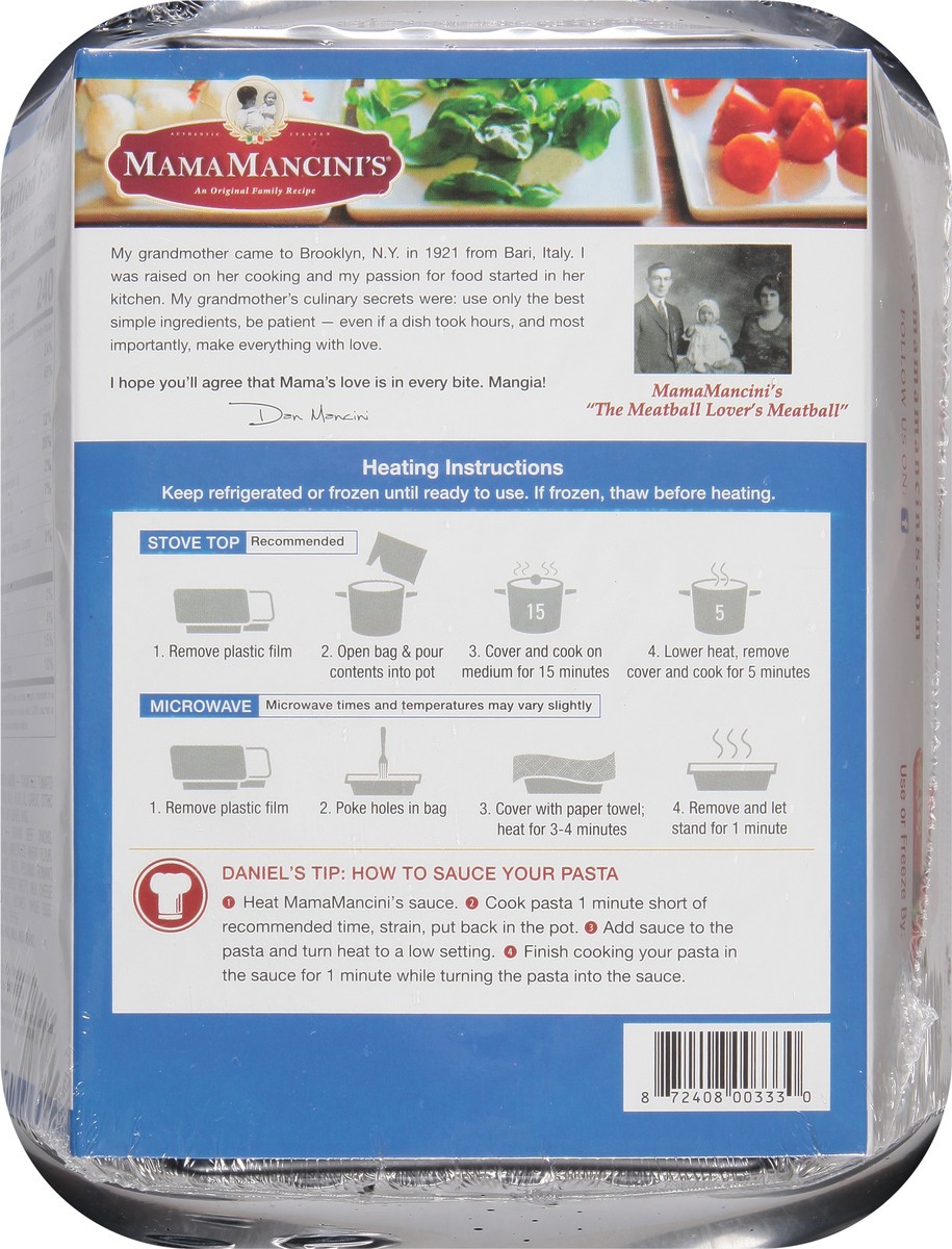 slide 6 of 12, MamaMancini's Mama Mancini's Italian Style Sauce and Mini Beef Meatballs Party Size 32 oz, 32 oz