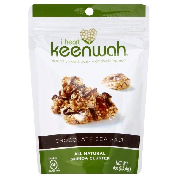 slide 1 of 1, I Heart Keenwah Quinoa Clusters Chocolate Sea Salt, 4 oz