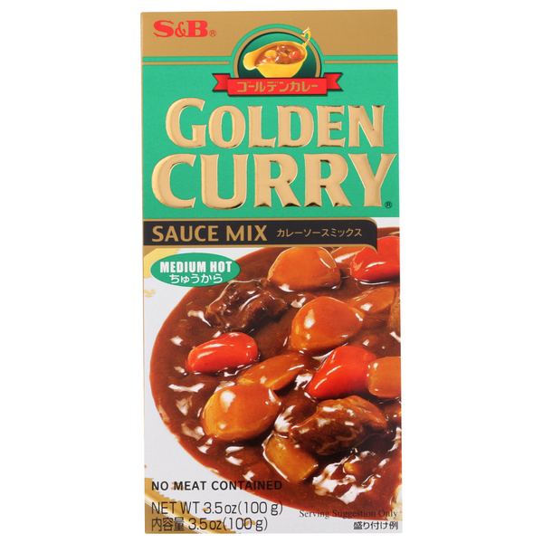 slide 1 of 1, S&B Golden Curry Medium Hot Sauce Mix, 3.5 oz