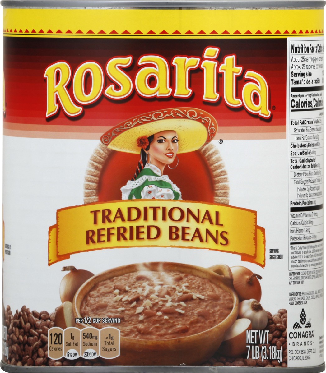 slide 8 of 13, ROSARITA Refried Beans, 112 oz, 7 lb