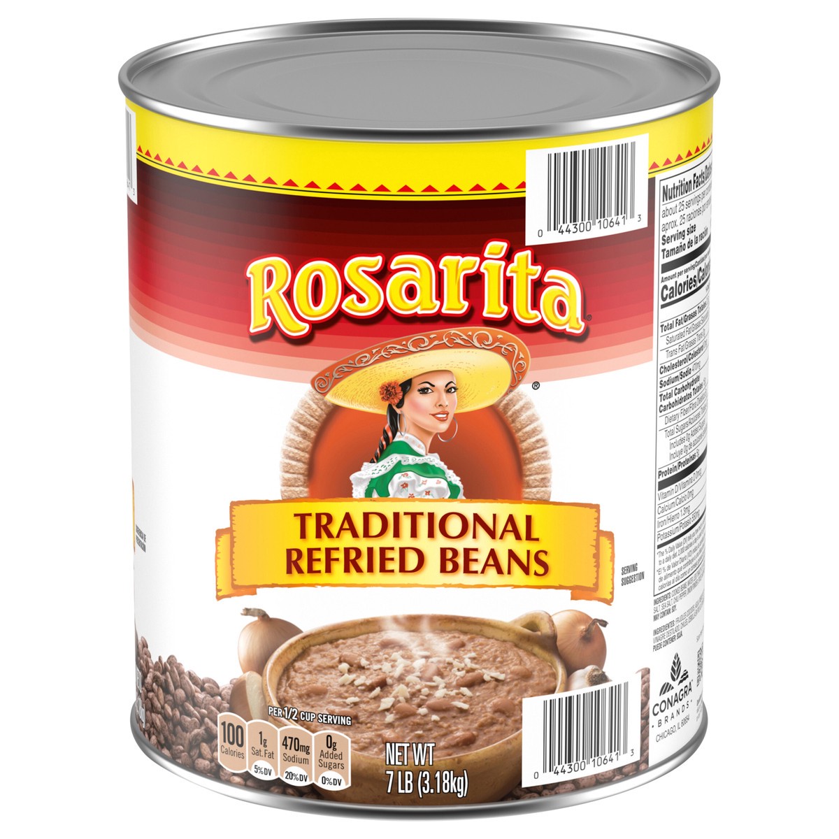 slide 1 of 13, ROSARITA Refried Beans, 112 oz, 7 lb