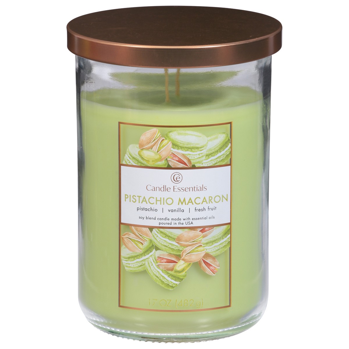 slide 2 of 11, Candle Essentials Pistachio Macaron Candle 1 ea, 1 ct
