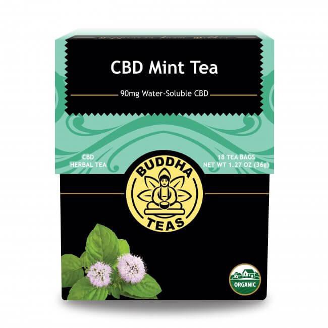 slide 1 of 4, Buddha Teas Herbal Tea, CBD, Organic, Peppermint, Bags- 18 ct, 