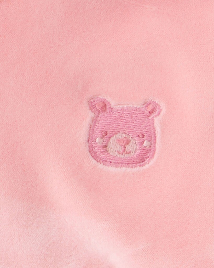 slide 2 of 3, Carter's Baby Girl Bear Velour Hoodie & Pant Set - Pink Pink 24M, 1 ct