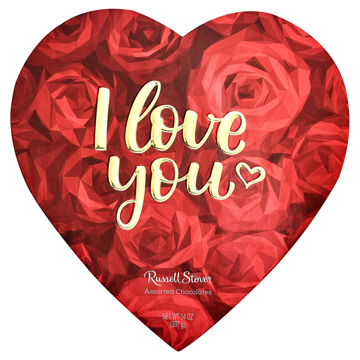 slide 1 of 1, Russell Stover Valentine's Day Assorted Chocolates I Love You Heart, 14 oz