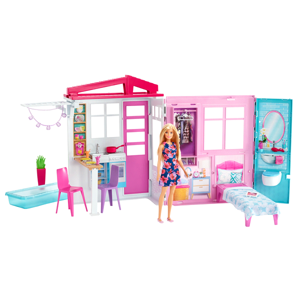 slide 1 of 1, Barbie Doll, House, Furniture and Accessories, 1 ct