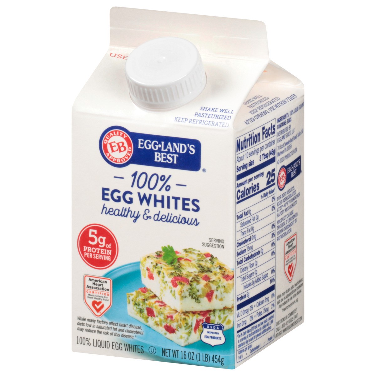 slide 3 of 9, Eggland's Best Egglands White 100% Liquid Egg, 16 fl oz