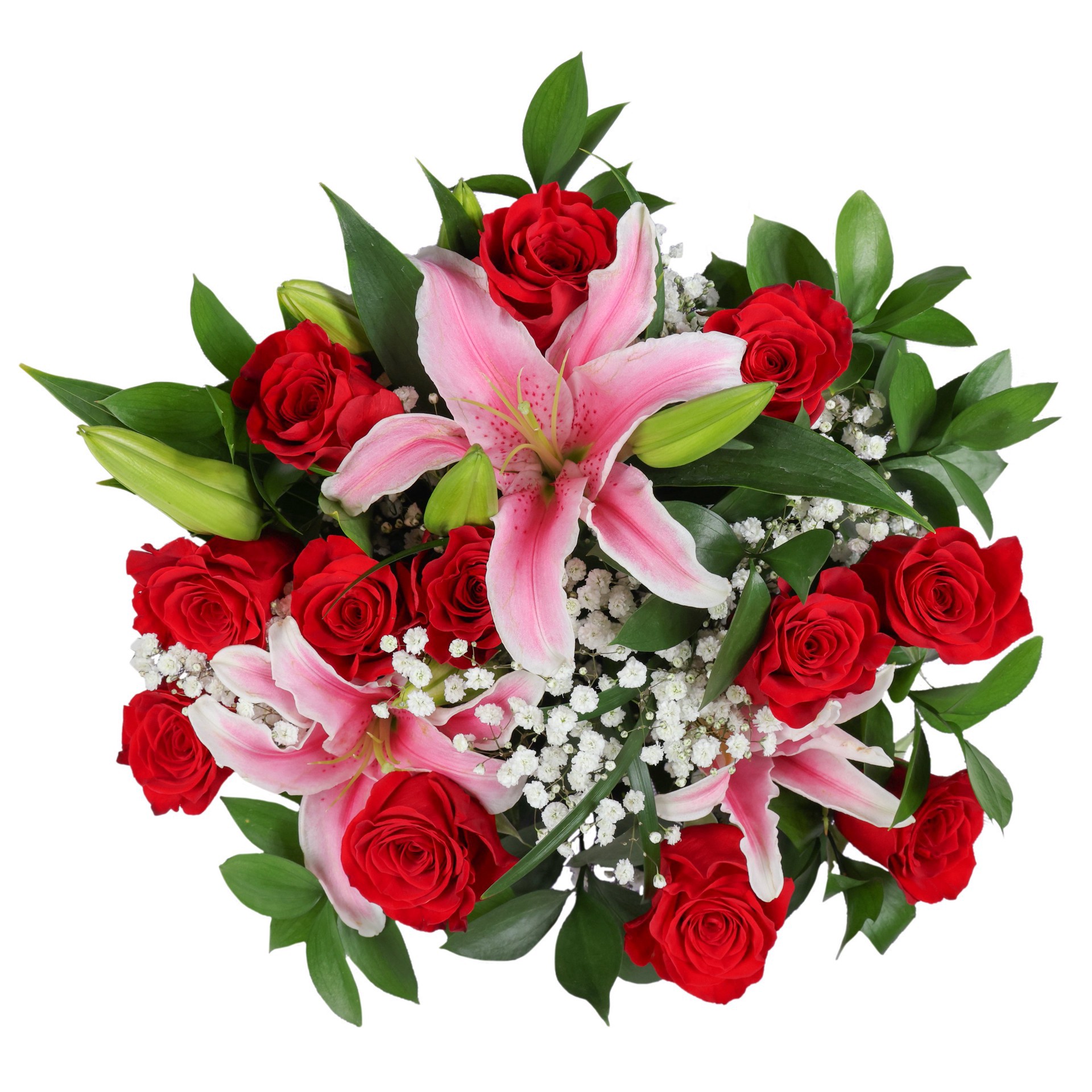 slide 1 of 1, H-E-B Luxury Dozen Red Rose Garden Bouquet, 1 ct