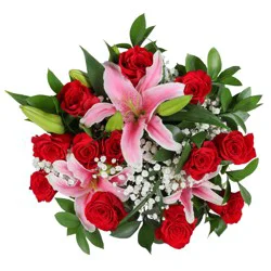H-E-B Luxury Dozen Red Rose Garden Bouquet