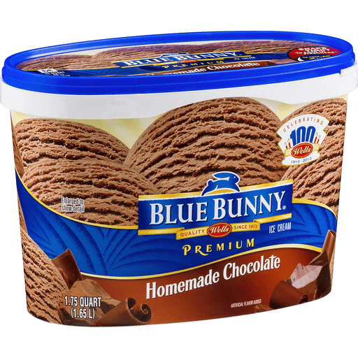 slide 1 of 1, Blue Bunny Premium Homemade Chocolate Ice Cream, 1.75 qt