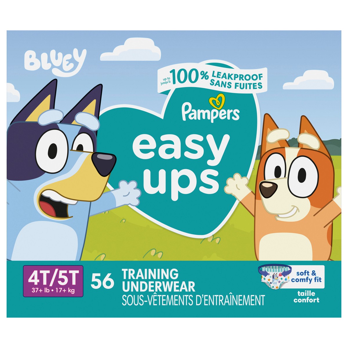 slide 1 of 1, Pampers Easy Ups Training Underwear Boys Size 6 4T5T 56 Count, 56 ct