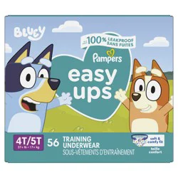 Pampers Easy Ups Training Underwear Boys Size 6 4T5T, 56 Count