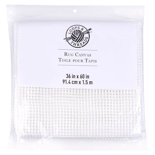 slide 1 of 3, Rug Canvas By Loops & Threads, 36 in x 60 in