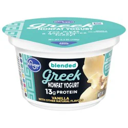 Kroger Vanilla Blended Greek Nonfat Yogurt