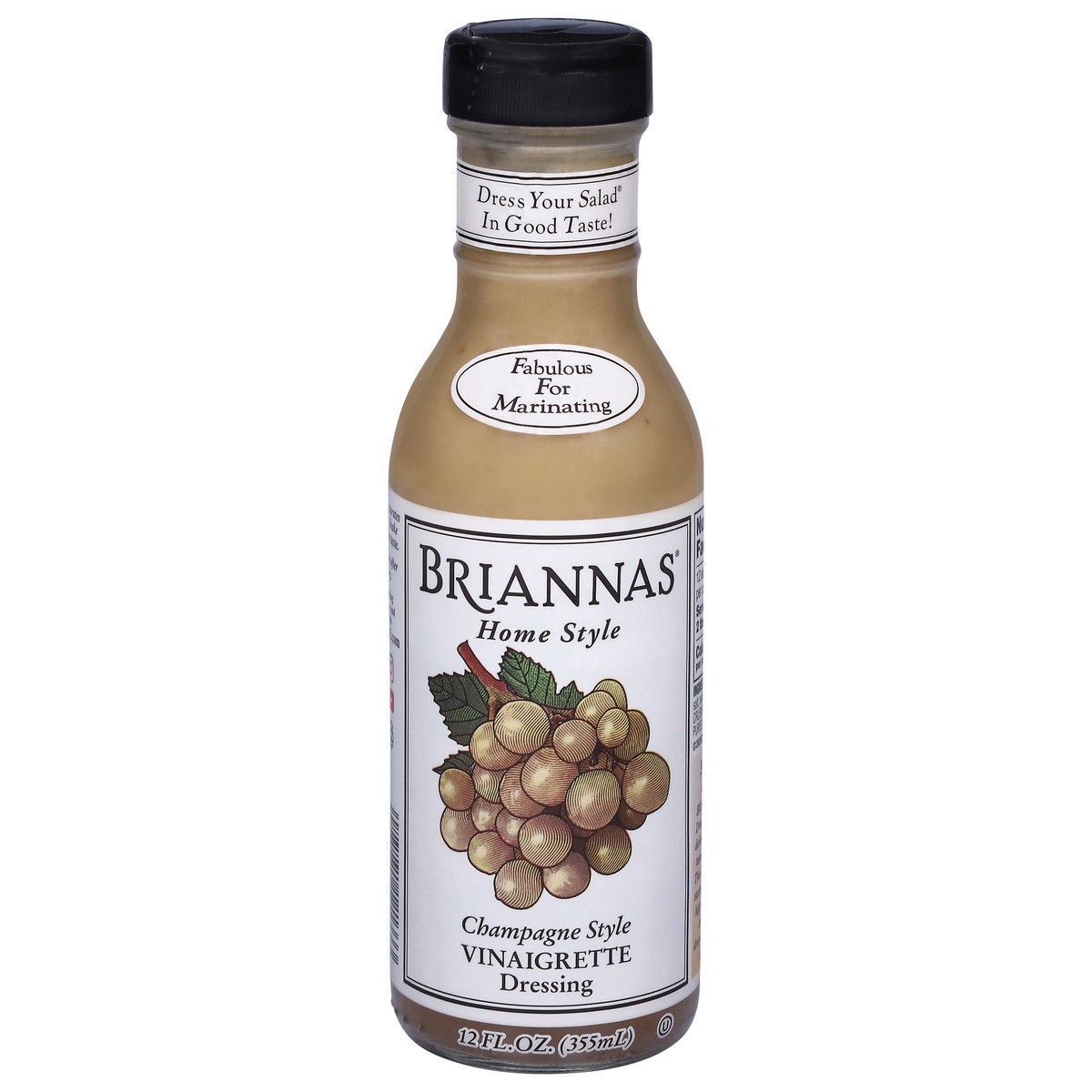 slide 1 of 9, BRIANNAS Home Style Champagne Style Vinaigrette Dressing 12 fl oz, 12 fl oz