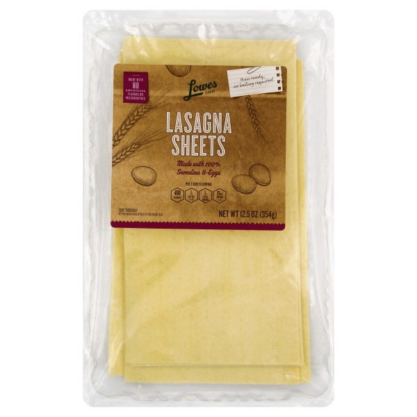 slide 1 of 5, Lowes Foods Lasagna Sheets, 12.5 oz