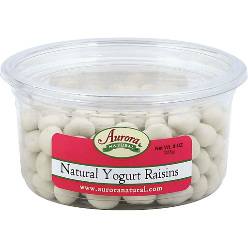 slide 1 of 1, Aurora Natural Raisins, Natural Yogurt, 9 oz