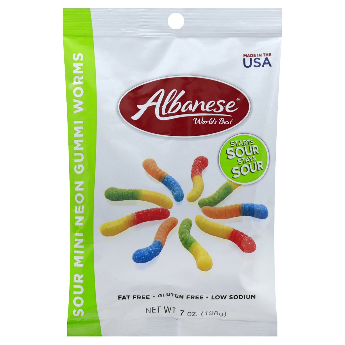 slide 2 of 3, ALBANESE WORLD'S BEST Gummi Worms 7 oz, 7 oz