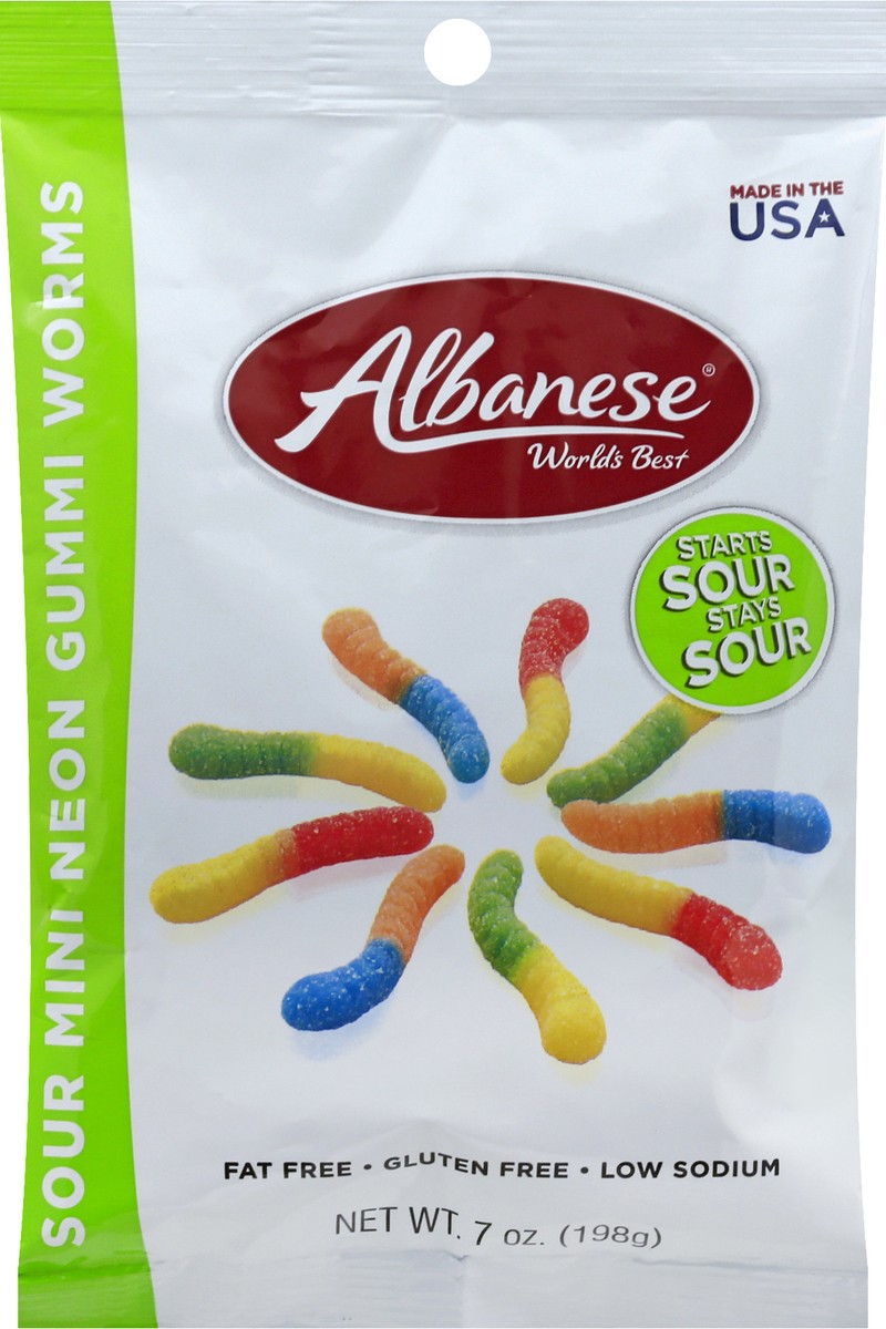 slide 1 of 3, ALBANESE WORLD'S BEST Gummi Worms 7 oz, 7 oz