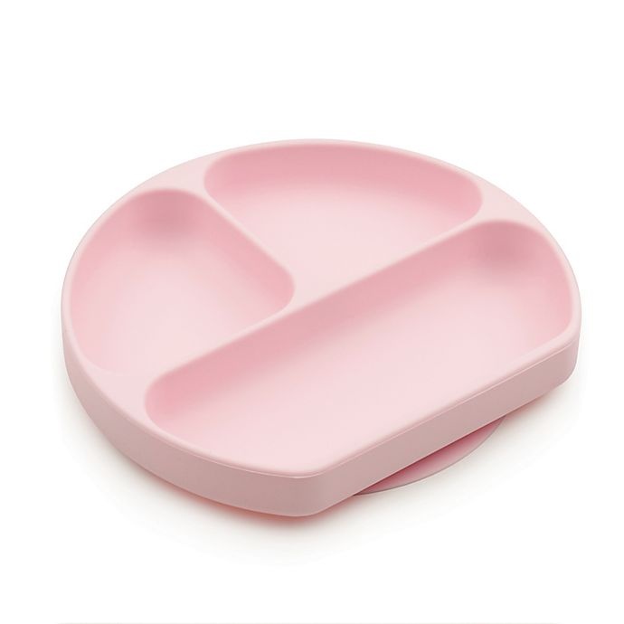 slide 1 of 1, Bumkins Silicone Grip Toddler Dish - Pink, 1 ct