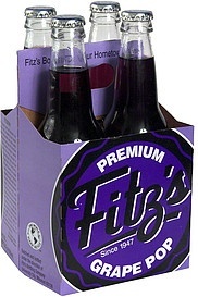 slide 1 of 1, Fitzs Grape Pop Soda 4 Pack, 4 ct; 12 oz
