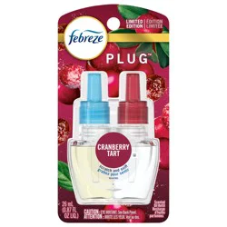 Febreze Odor-Eliminating Fade Defy PLUG Air Freshener Cranberry Tart, .87 oz Oil Refill, 1 Count