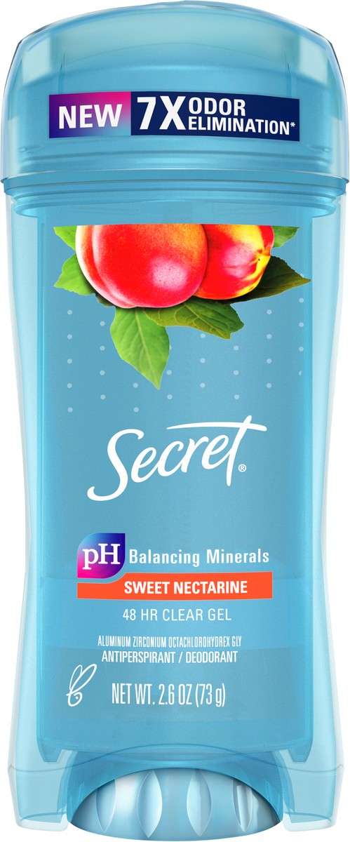 slide 2 of 3, Secret Fresh Clear Gel Antiperspirant and Deodorant for Women, Sweet Nectarine Scent, 2.6 oz, 2.6 oz
