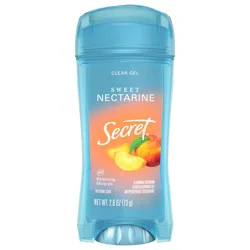 Secret Fresh Clear Gel Antiperspirant and Deodorant for Women, Sweet Nectarine Scent, 2.6 oz