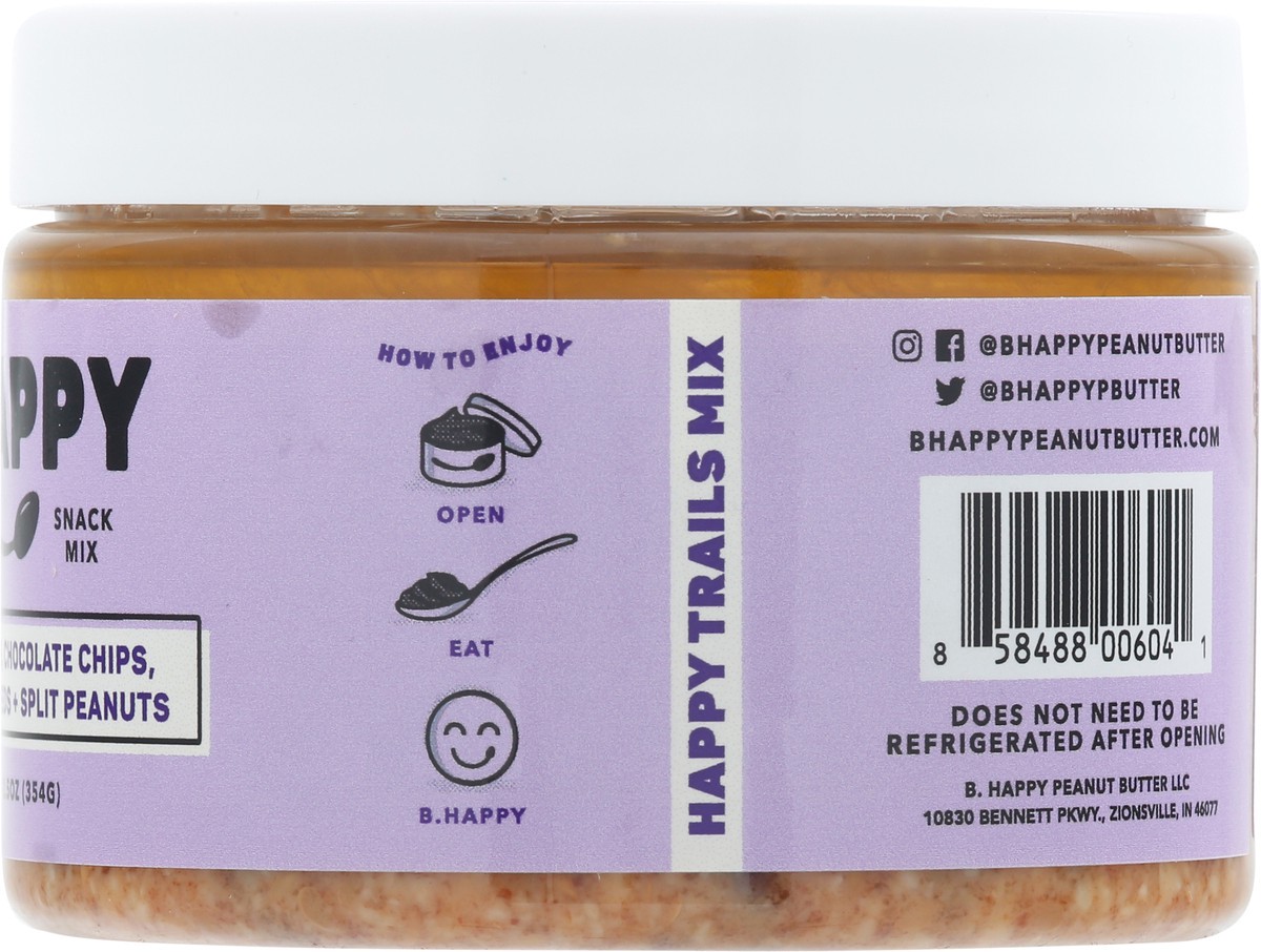 slide 8 of 9, B. Happy B.Happy Happy Trails - Milk Chocolate, Flaxseed, Raisins, Peanuts, 12.5 oz