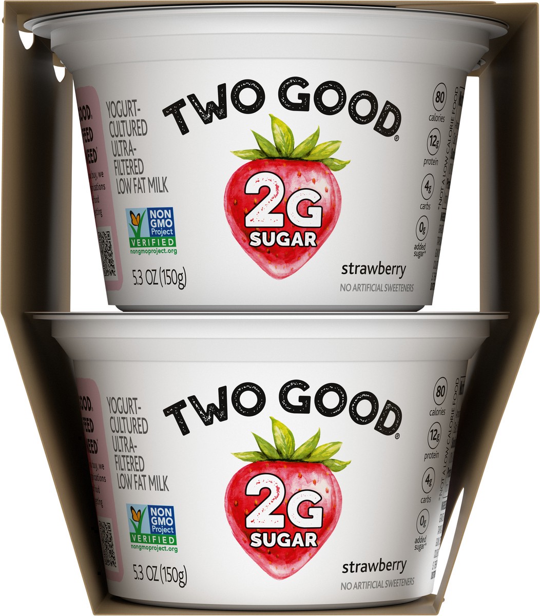 slide 12 of 13, Too Good & Co. Strawberry Flavored Greek Yogurt Cultured Product, 5.3 OZ Cups, 5.3 oz