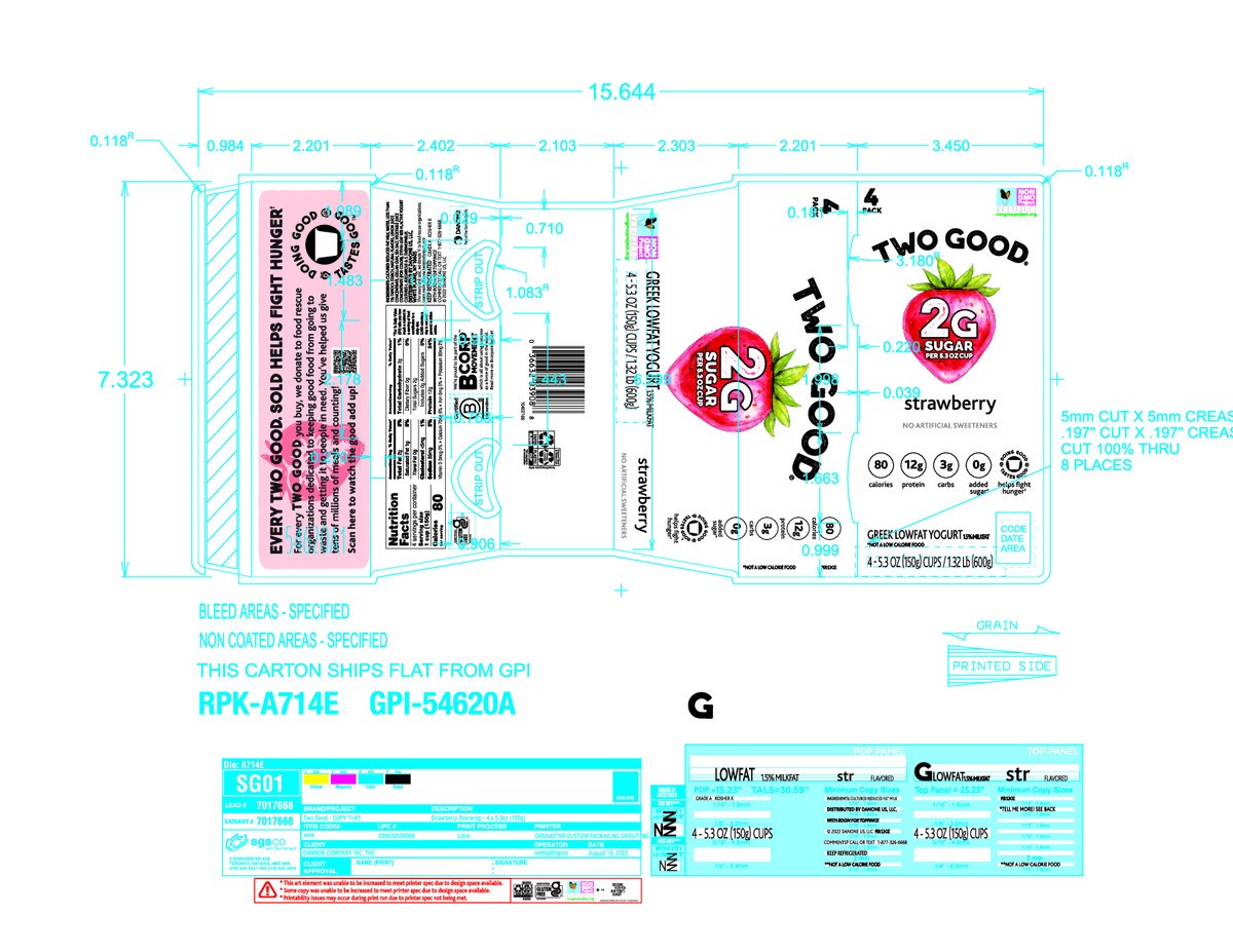 slide 4 of 13, Too Good & Co. Strawberry Flavored Greek Yogurt Cultured Product, 5.3 OZ Cups, 5.3 oz