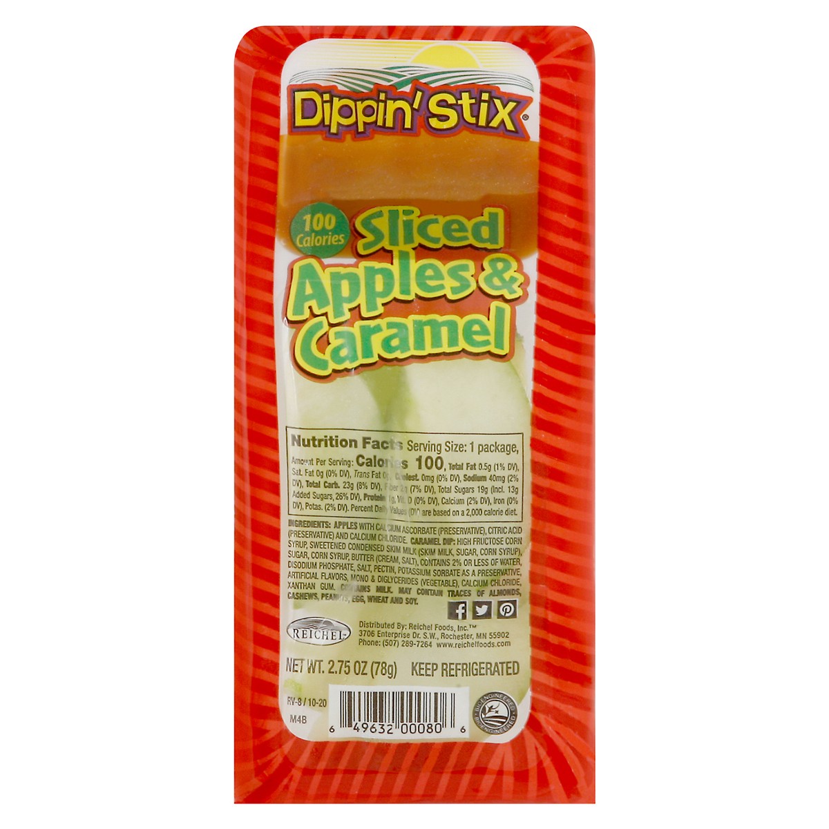 slide 4 of 13, Dippin Stix Sliced Apples & Caramel 2.75 oz Tray, 2.75 oz
