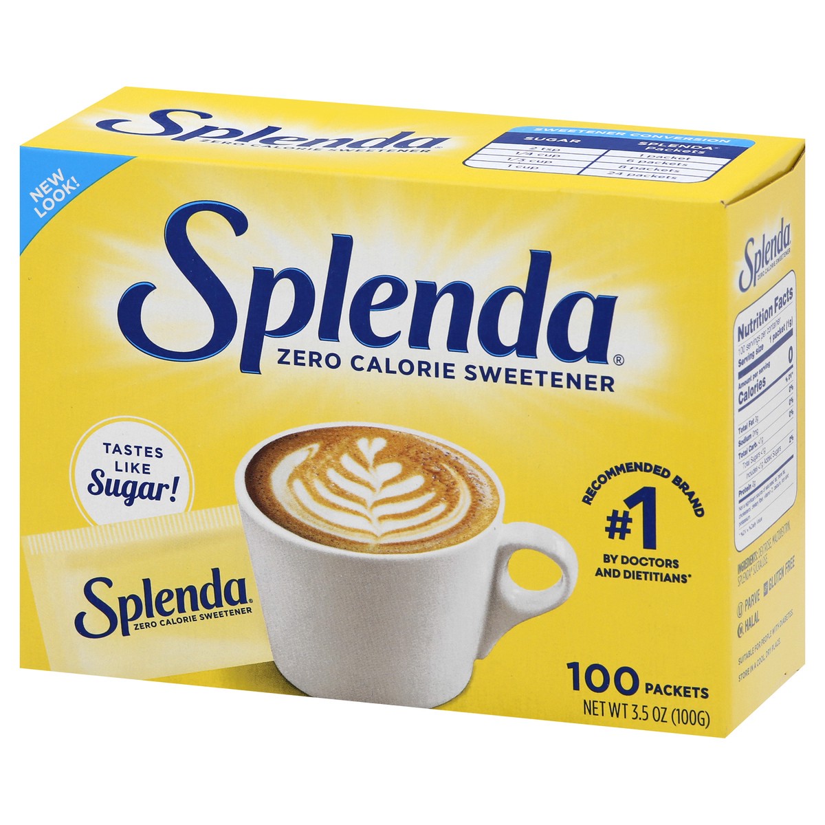 slide 3 of 9, Splenda Packets Zero Calorie Sweetener 100 ea, 100 ct