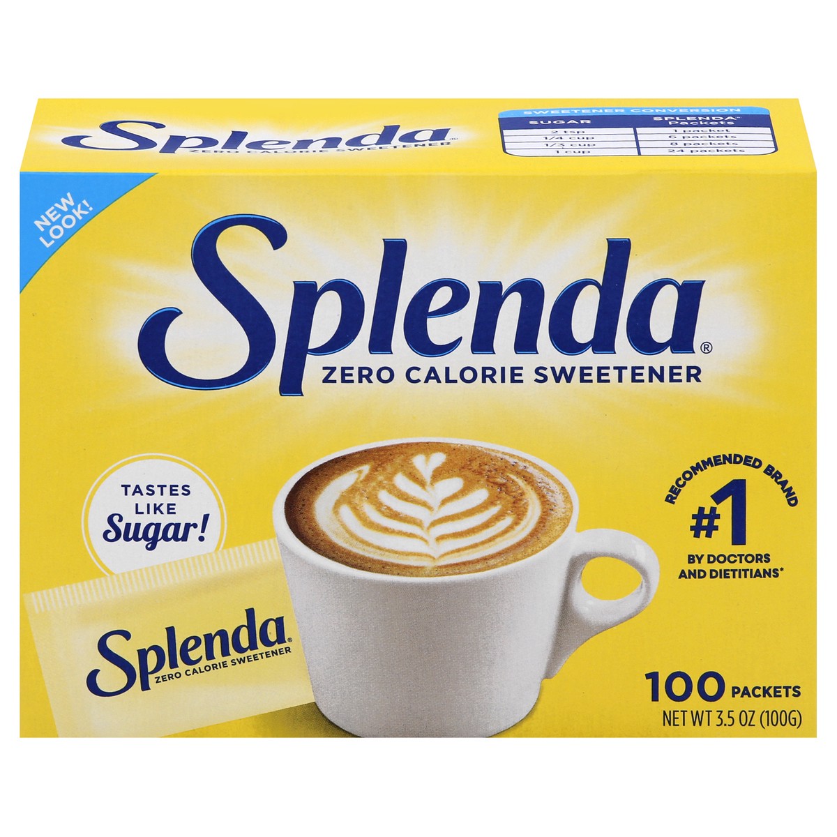 slide 1 of 9, Splenda Packets Zero Calorie Sweetener 100 ea, 100 ct