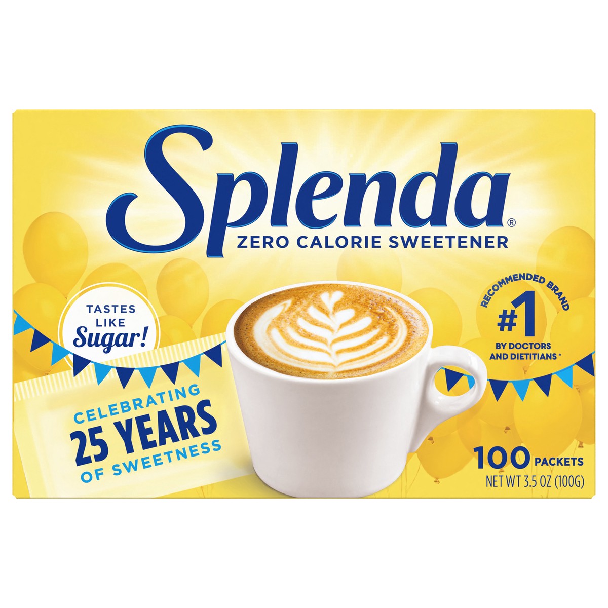 slide 1 of 9, Splenda Packets Zero Calorie Sweetener 100 ea, 100 ct