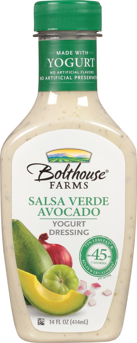 slide 9 of 11, Bolthouse Farms Salsa Verde Avocado Yogurt Dressing, 14 fl oz