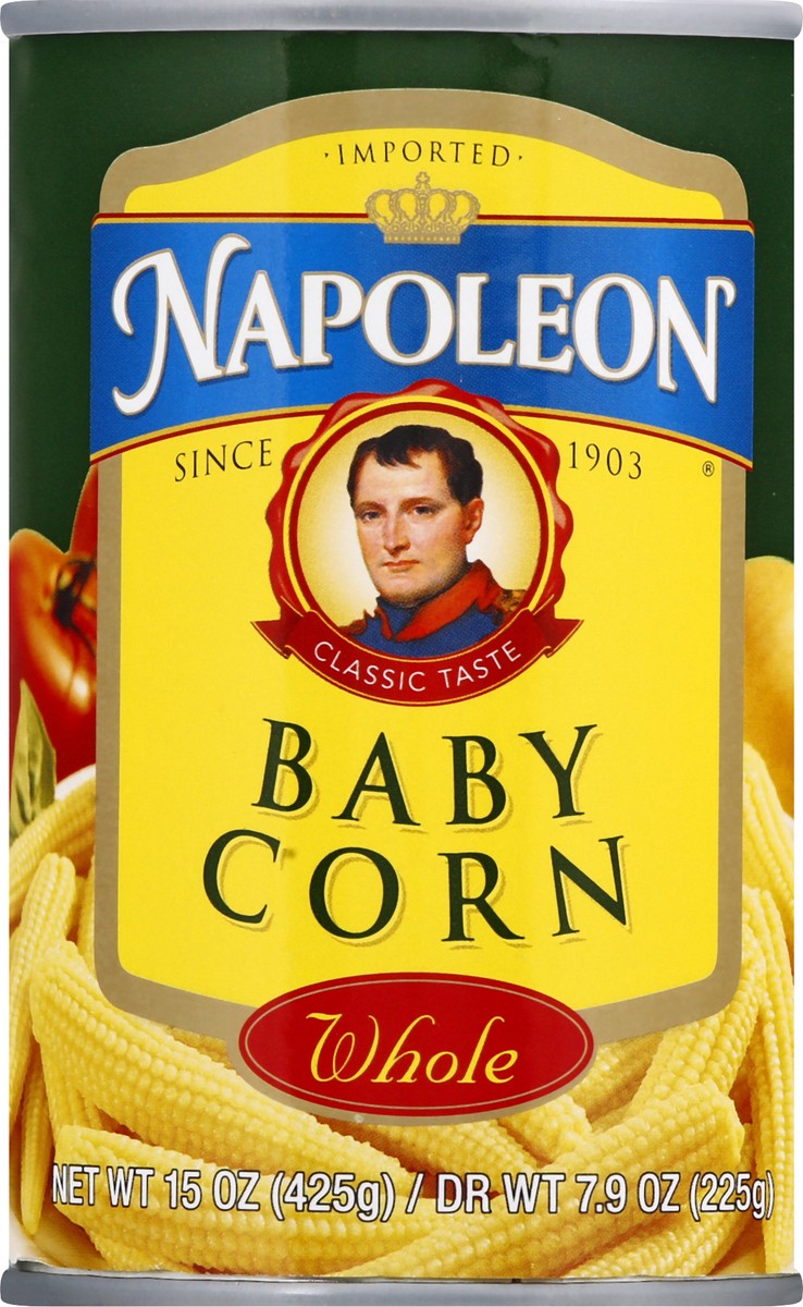 slide 11 of 13, Napoleon Whole Baby Corn 15 oz, 15 oz