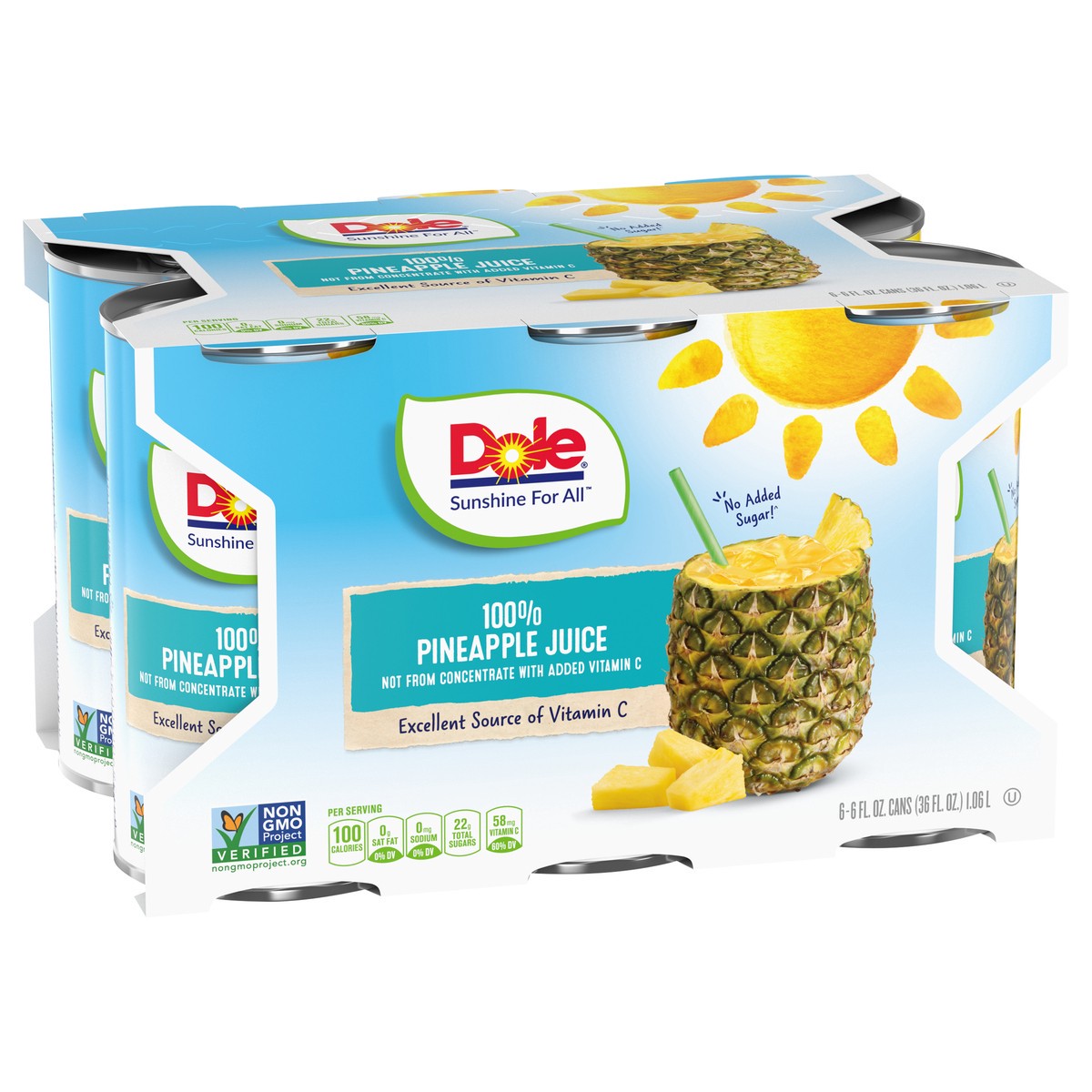 slide 2 of 11, Dole Pineapple Juice, 6 ct; 6 fl oz