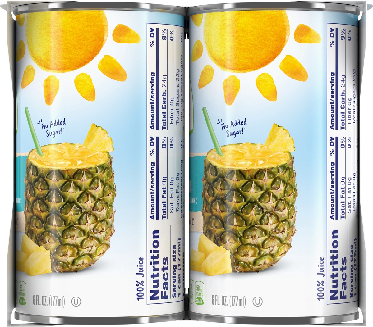 slide 7 of 9, Dole 100% Pineapple Juice, 6 ct; 6 fl oz