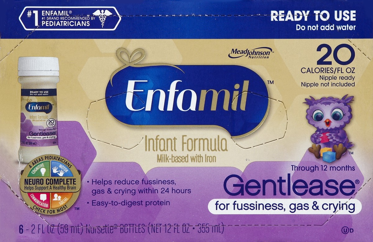 slide 5 of 5, Enfamil 0-12 Months Infant Formula 6 - 2 fl oz Bottles, 6 ct