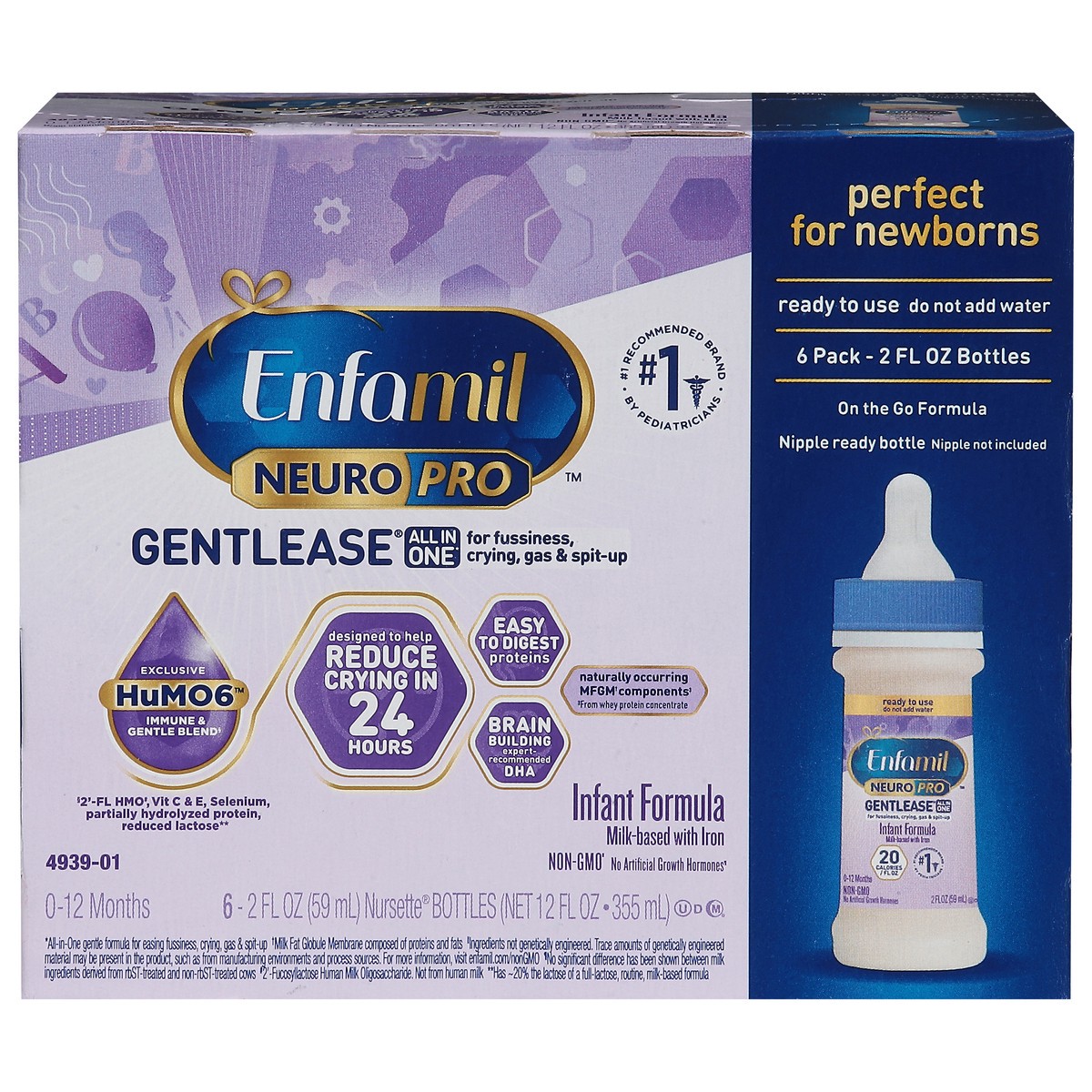 slide 1 of 5, Enfamil 0-12 Months Infant Formula 6 - 2 fl oz Bottles, 6 ct